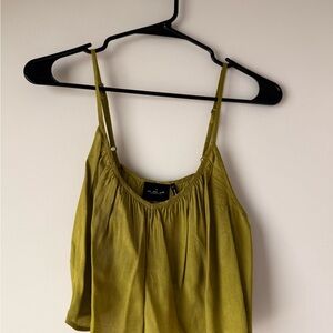 Urban Outfitters Green Pleated Camisole Tank Top
